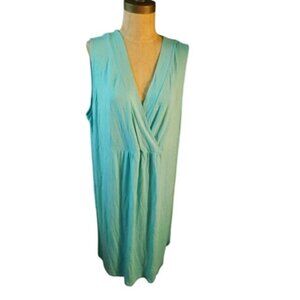 J. Jill  Size 2X Plus Size STRETCH Knit Aqua Dress NWT